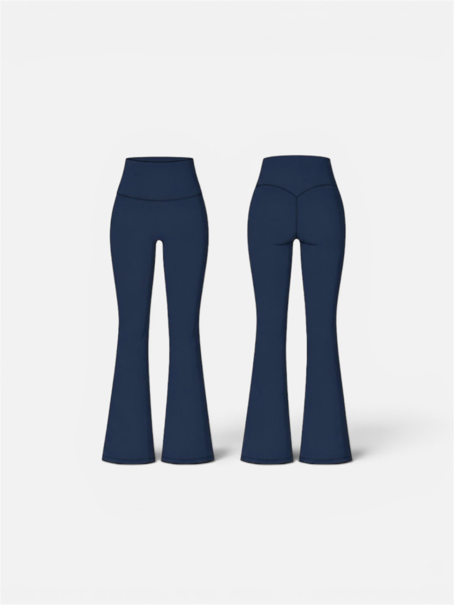 Flare Pants Navy - Calzas pata ancha, para Pilates, Barré, Gym, Yoga.